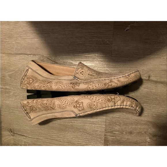 Robert Graham Verrazano Paisley Driving Loafers in White Leather Size 9.5 main image 5